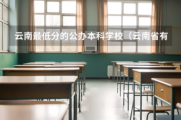 云南最低分的公办本科学校（云南省有机电专业的中职学校？）