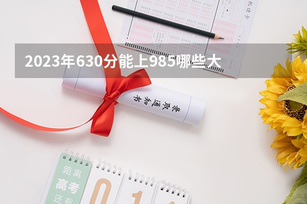 2023年630分能上985哪些大学