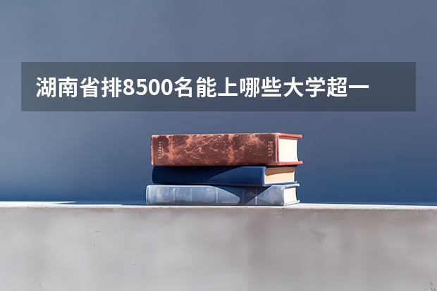 湖南省排8500名能上哪些大学超一本6发30分