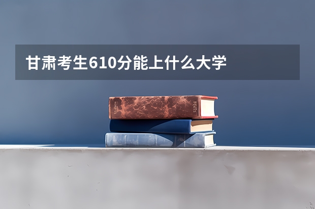 甘肃考生610分能上什么大学