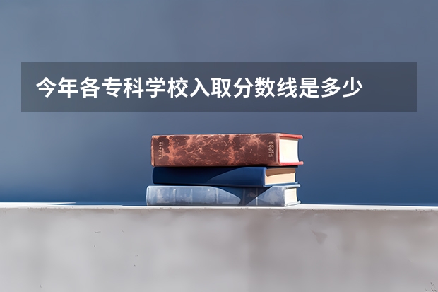 今年各专科学校入取分数线是多少