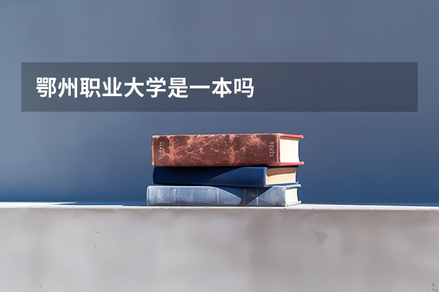 鄂州职业大学是一本吗