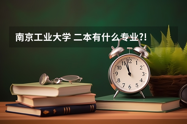 南京工业大学 二本有什么专业?!